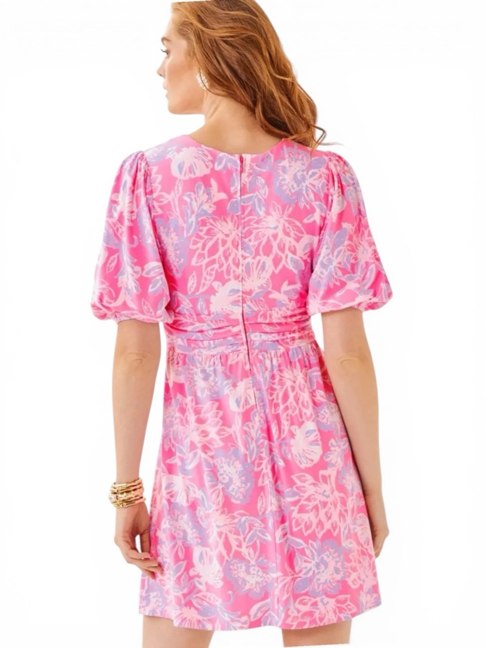 NWT Lilly Pulitzer Brightman Dress Roseau Pink Zen Garden 10 - Picture 2 of 6